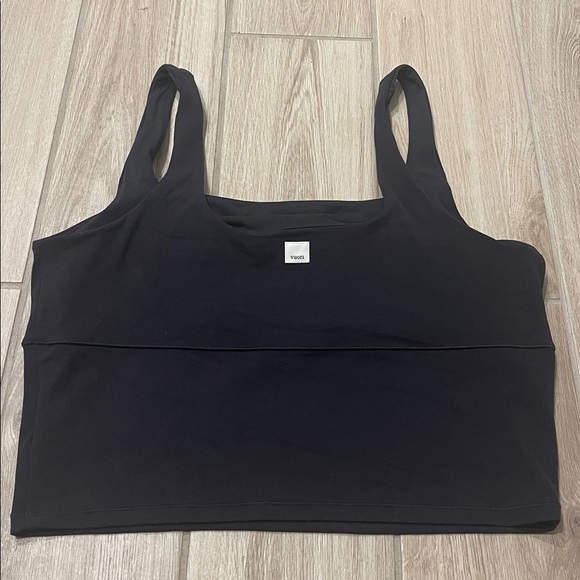 Vuori AllTheForm Support Cropped Tank Top Black Sz XL VW1207 - Picture 2 of 9